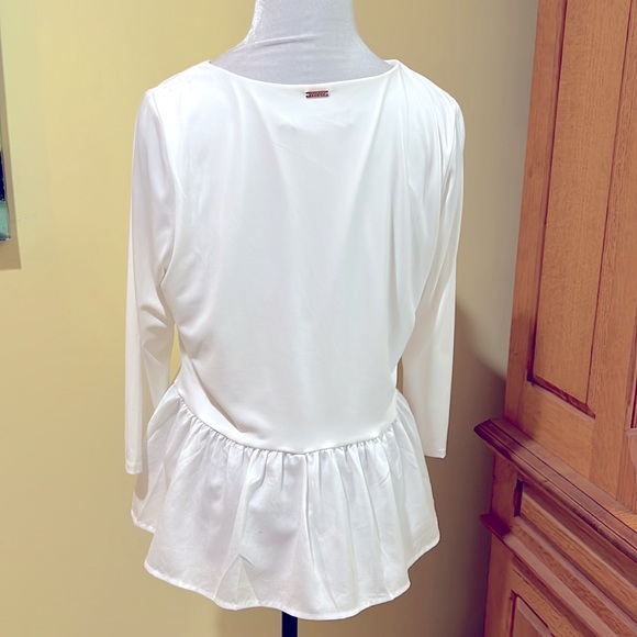 IVANKA TRUMP Off-White  Peplum Blouse NWOT - Picture 4 of 8